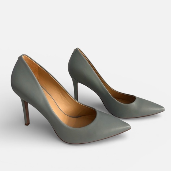 Sam Edelman Shoes - Sam Edelman Hazel Pointed Toe Light Blue Leather Women's Heels 6 1/2 6.5